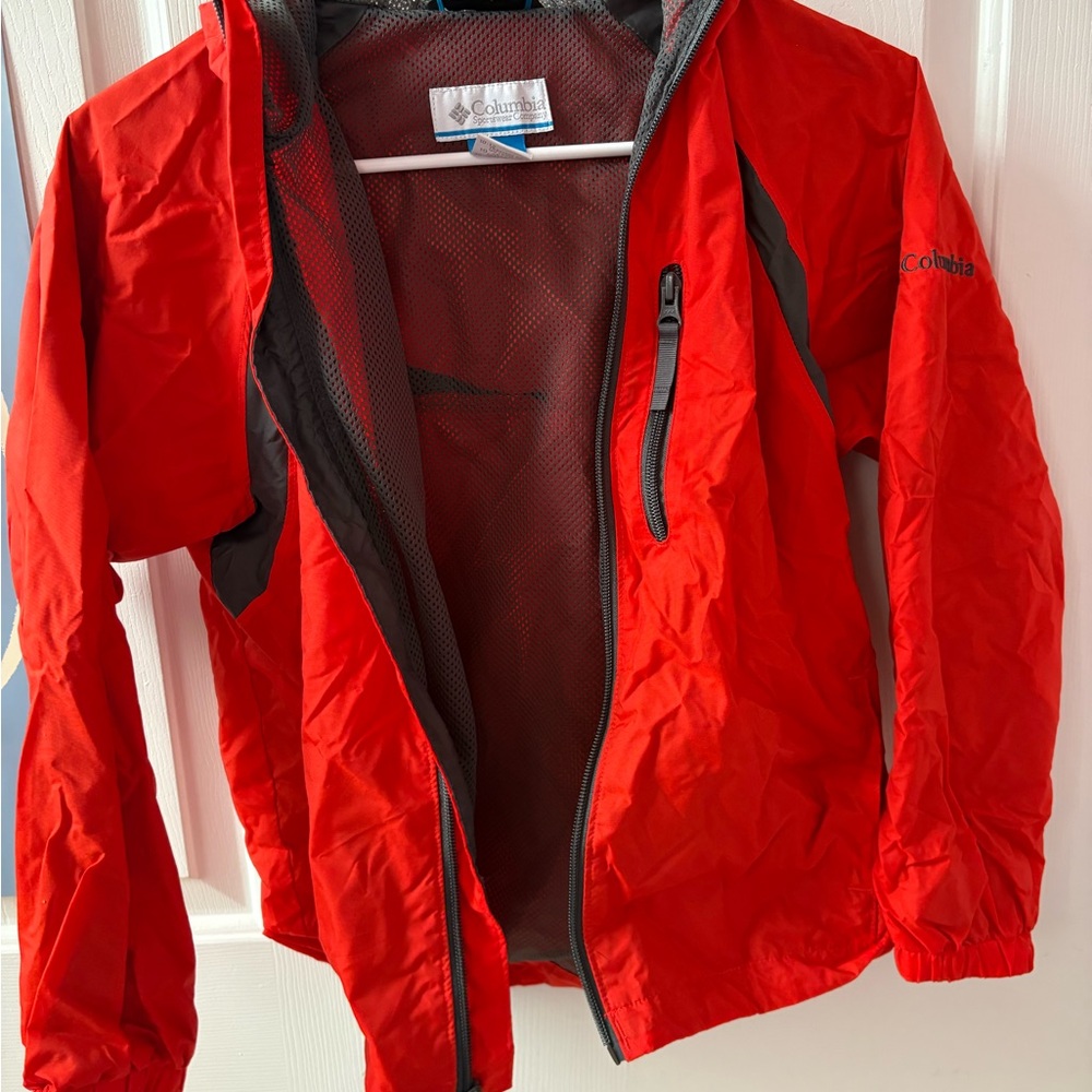 Columbia Vibrant Red Jacket with Dark Accents